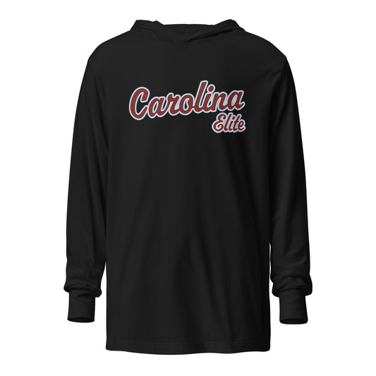 Performance | Hooded Long Sleeve T Shirt | Carolina Elite-Shields | Modern Script Logo