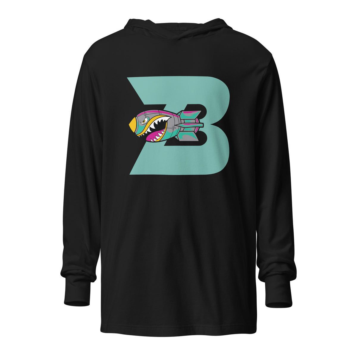 Performance | Hooded Long Sleeve T Shirt | Buffalo Bomb Squad 12u Softball | Valor Logo