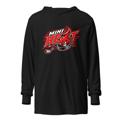 Performance | Hooded Long Sleeve T Shirt | MINI HEAT | Emblem Logo