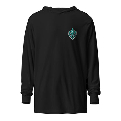 Performance | Hooded Long Sleeve T Shirt | Community Christian College | Crest Logo