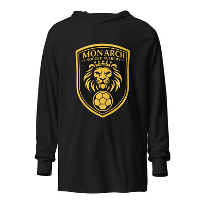 Performance | Hooded Long Sleeve T Shirt | Monarch Soccer Academy | Shield Logo