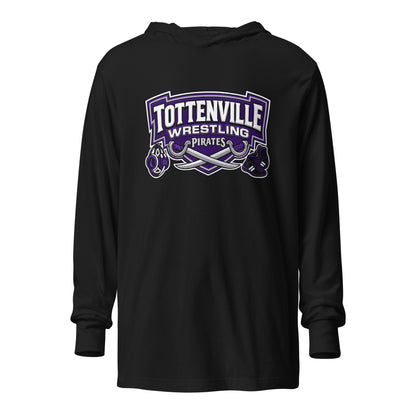 Performance | Hooded Long Sleeve T Shirt | Tottenville wrestling club | Vanguard Logo