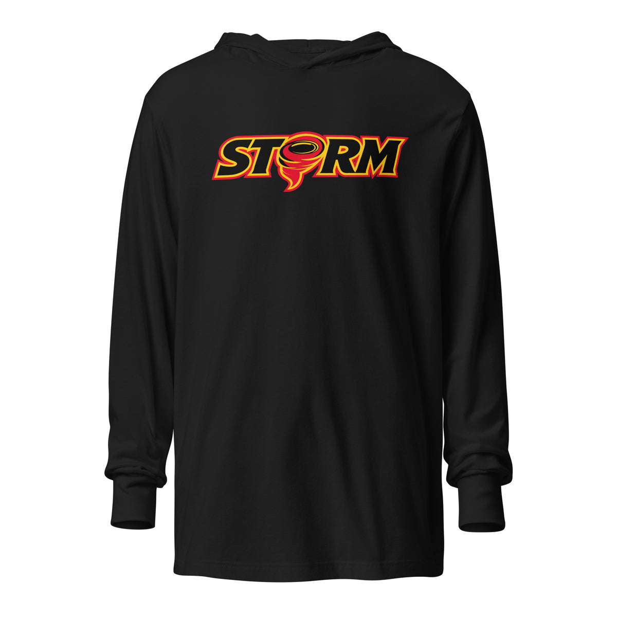 Performance | Hooded Long Sleeve T Shirt | Storm Baseball Team | Crest Logo