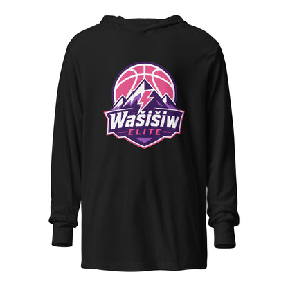 Performance | Hooded Long Sleeve T Shirt | Wašišiw Elite | Emblem Logo