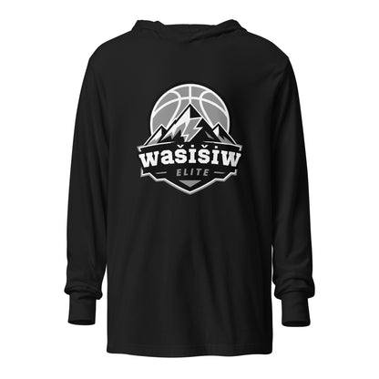 Performance | Hooded Long Sleeve T Shirt | Wašišiw Elite | Shield Logo