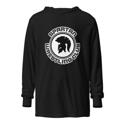 Performance | Hooded Long Sleeve T Shirt | Spartan Wrestling Club | Crest Logo