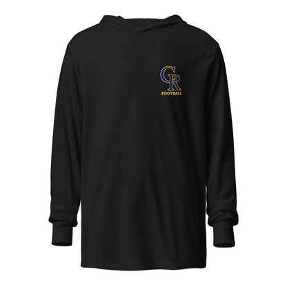 Performance | Hooded Long Sleeve T Shirt | Chestnut Ridge Lions Football | Lettermark Logo