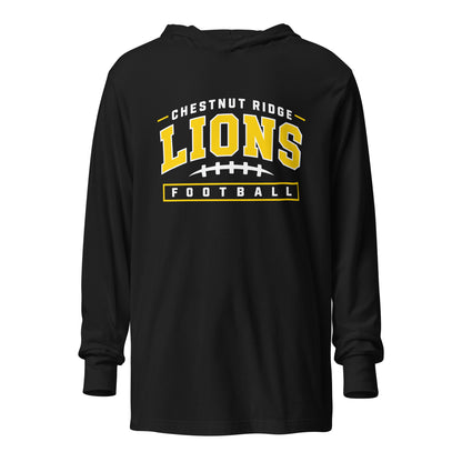 Performance | Hooded Long Sleeve T Shirt | Chestnut Ridge Lions Football | Valor Logo