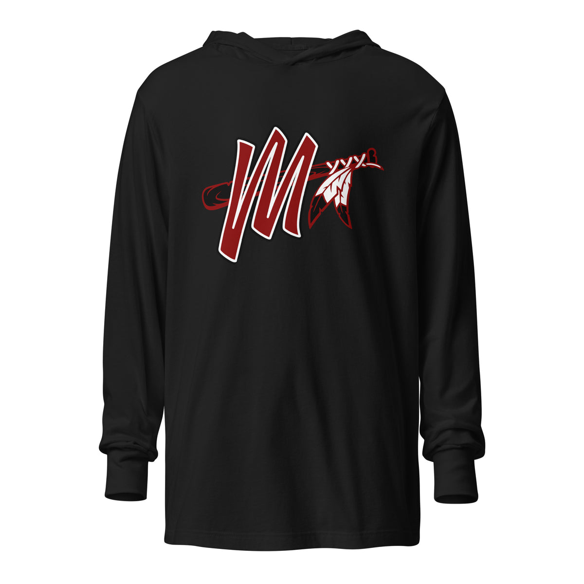 Performance | Hooded Long Sleeve T Shirt | Mohawks Baseball 8u | Crrest Logo