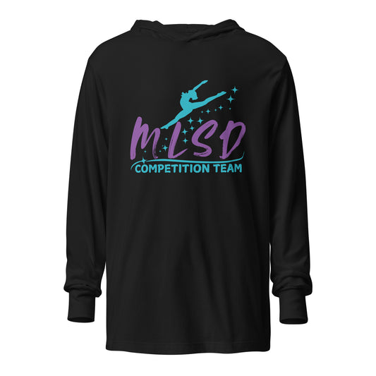 Performance | Hooded Long Sleeve T Shirt | Miss Lorraine’s School of Dance | Lettermark Logo