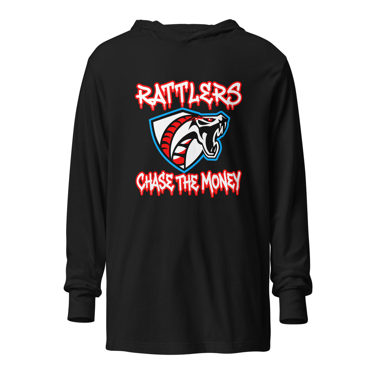 Performance | Hooded Long Sleeve T Shirt | Rattlers 2/11 | Crest Logo