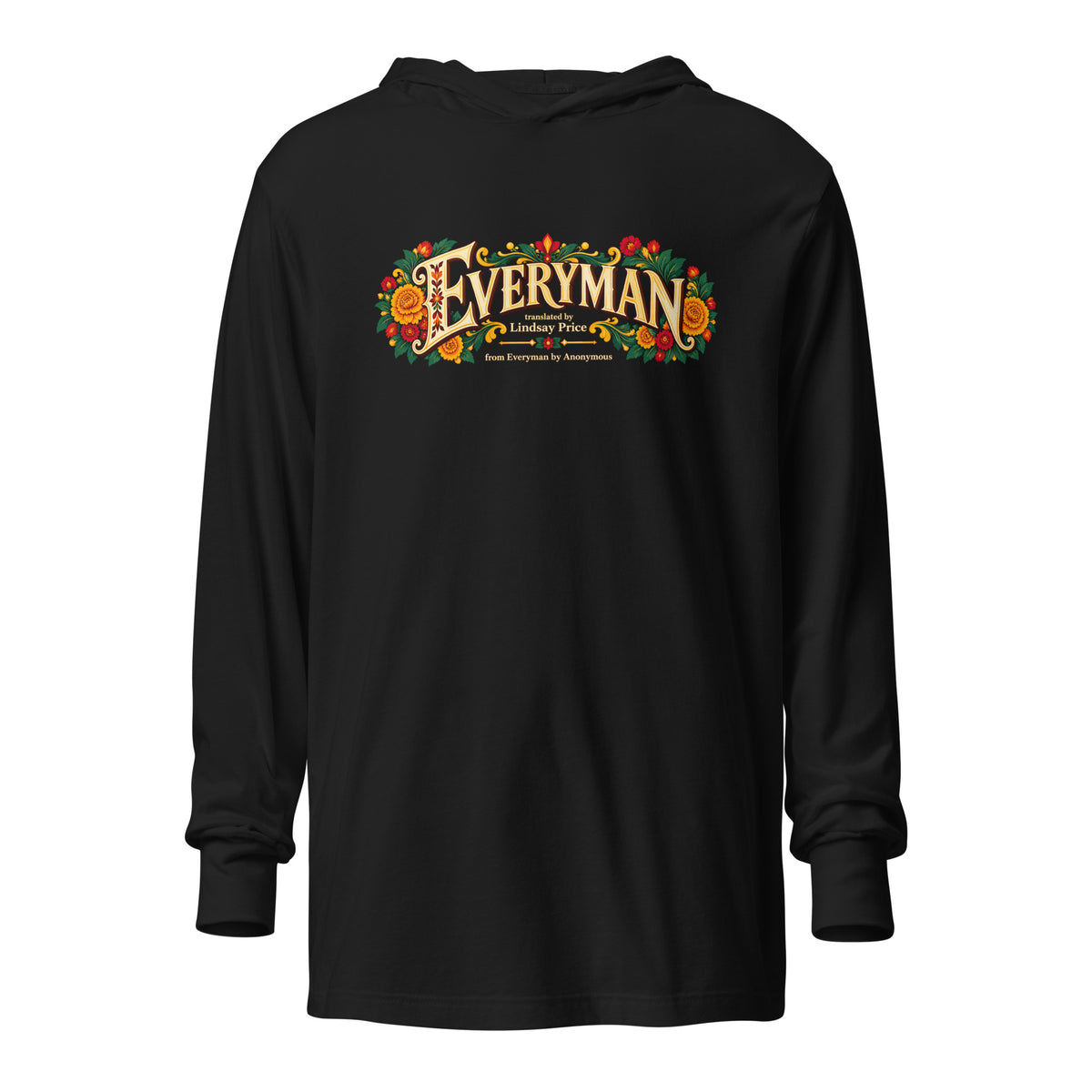Performance | Hooded Long Sleeve T Shirt | Cavalier Theatre Troupe | Crest Logo