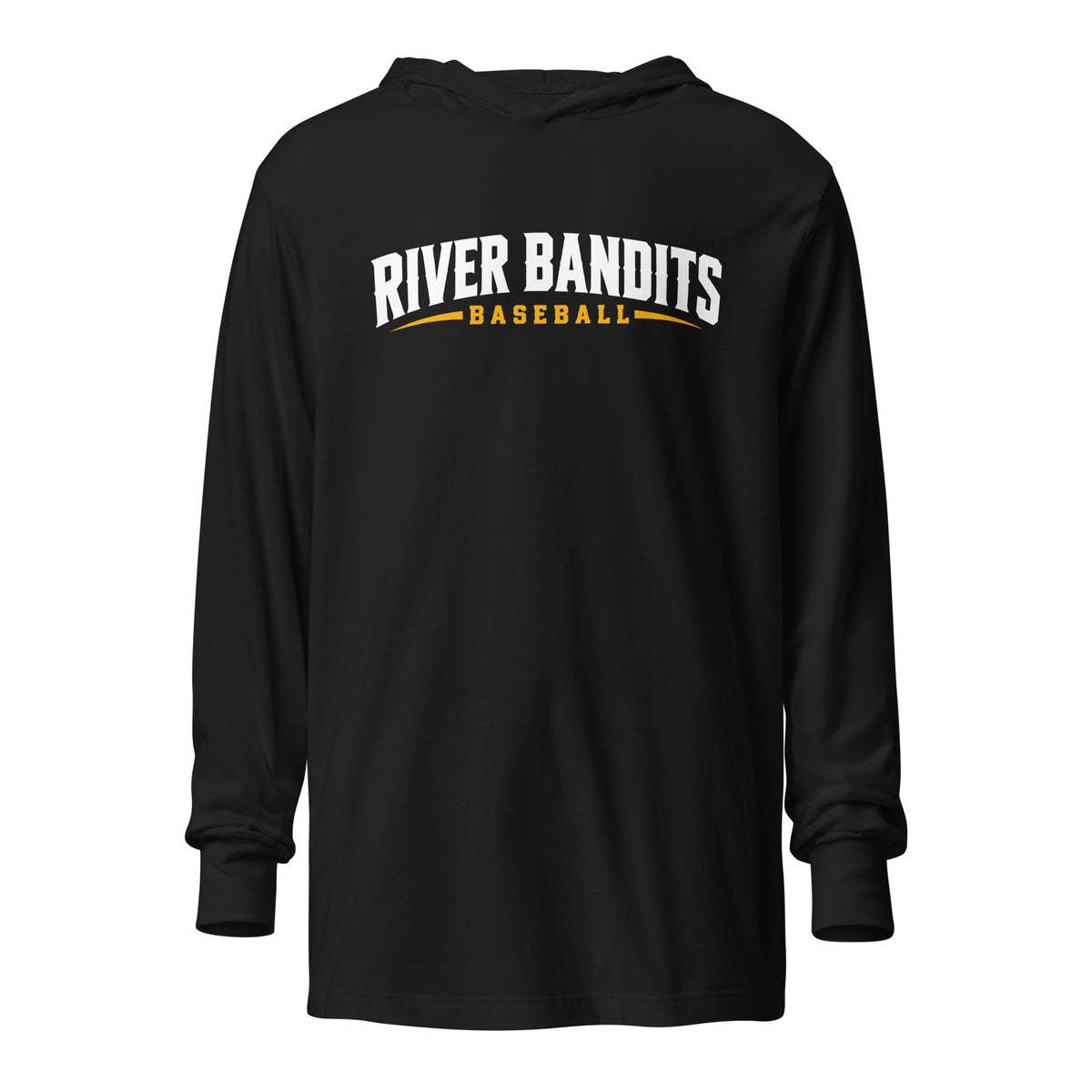 Performance | Hooded Long Sleeve T Shirt | South Bend River Bandits | Lettermark Logo