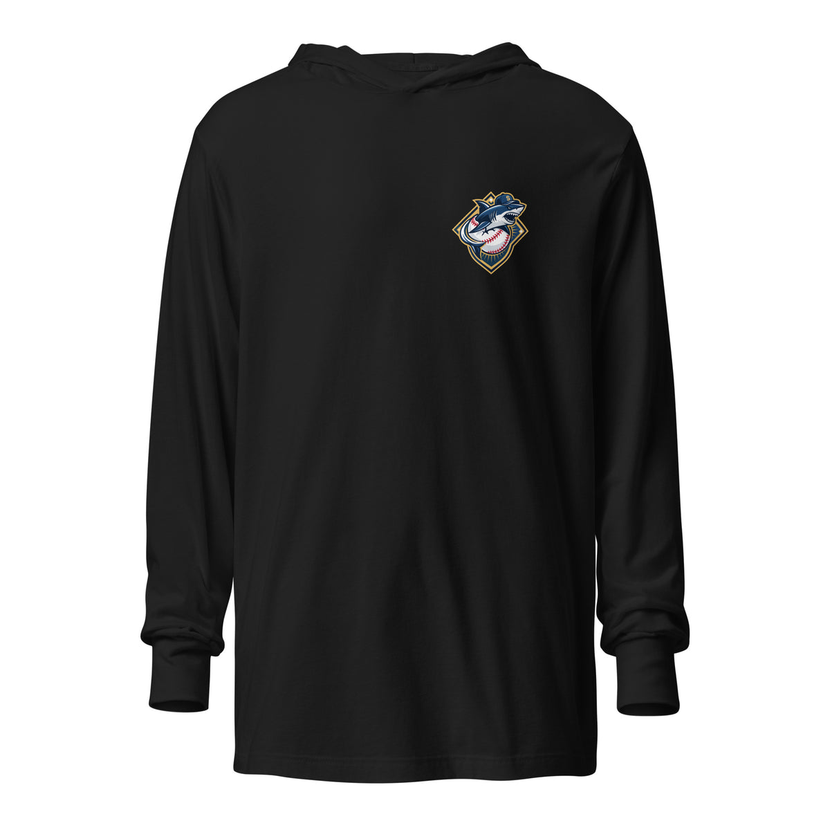 Performance | Hooded Long Sleeve T Shirt | Sharks Diamond Sports | Vanguard Logo