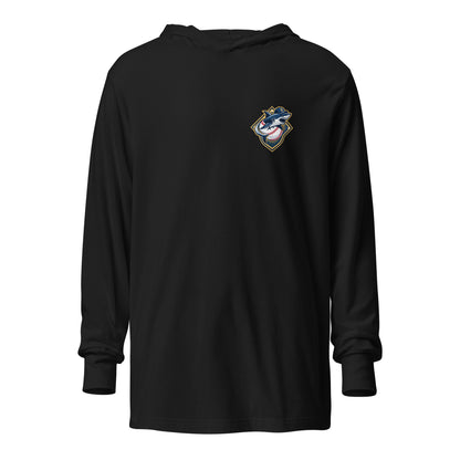 Performance | Hooded Long Sleeve T Shirt | Sharks Diamond Sports | Vanguard Logo