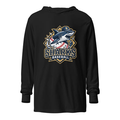 Performance | Hooded Long Sleeve T Shirt | Sharks Diamond Sports | Valor Logo