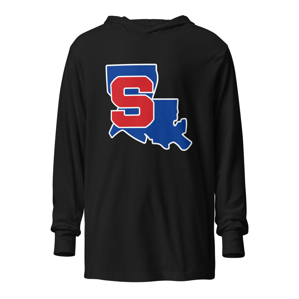 Performance | Hooded Long Sleeve T Shirt | Louisiana Slam Baseball | Crest Logo