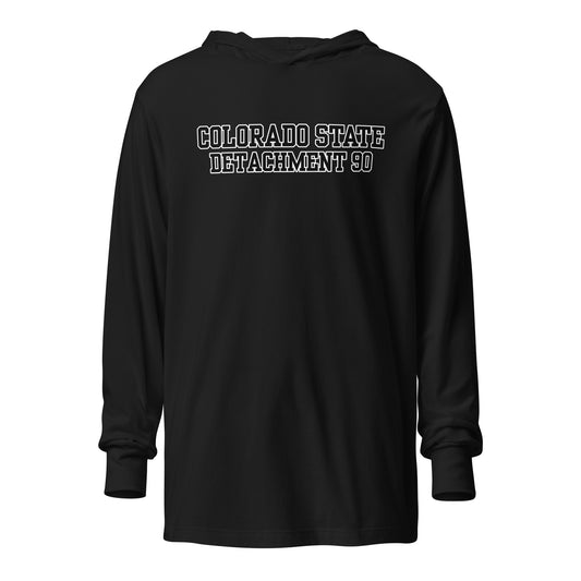 Performance | Hooded Long Sleeve T Shirt | Colorado State Detachment 90 | Modern Script Logo