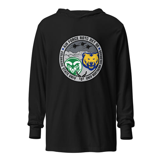 Performance | Hooded Long Sleeve T Shirt | Colorado State Detachment 90 | Badge Logo
