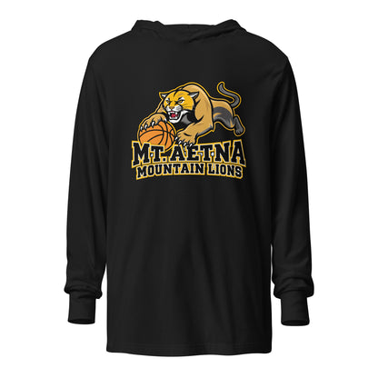 Performance | Hooded Long Sleeve T Shirt | Mt. Aetna Adventist School | Crest Logo