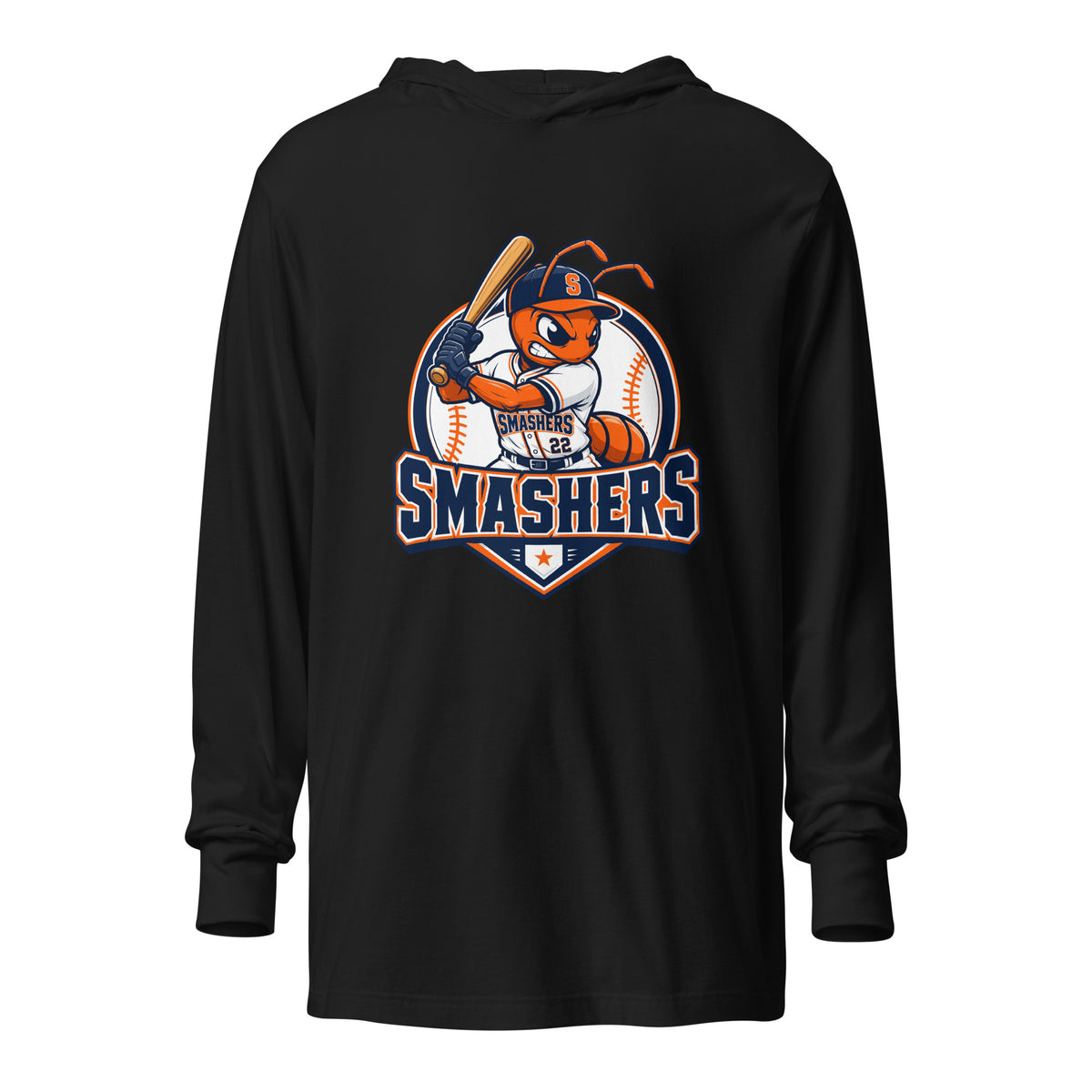 Performance | Hooded Long Sleeve T Shirt | Tx Smashers | Emblem Logo