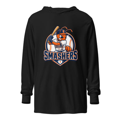 Performance | Hooded Long Sleeve T Shirt | Tx Smashers | Emblem Logo
