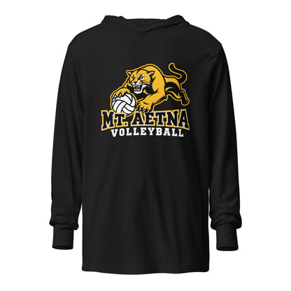 Performance | Hooded Long Sleeve T Shirt | Mt. Aetna Adventist School | Volleyball Apex Logo