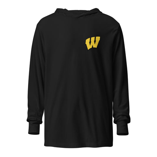 Performance | Hooded Long Sleeve T Shirt | Ava | Lettermark Logo