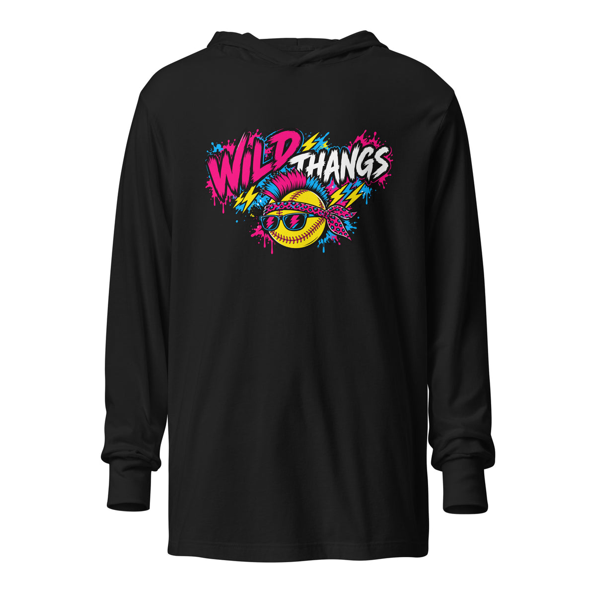 Performance | Hooded Long Sleeve T Shirt | Wild Thangs | Vanguard Logo
