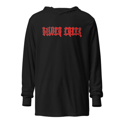 Performance | Hooded Long Sleeve T Shirt | Silver Creek 12U Schreiber | Modern Script Logo