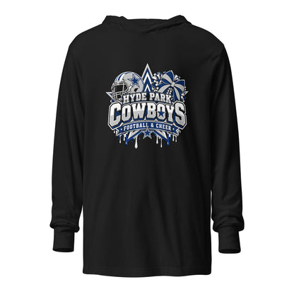 Performance | Hooded Long Sleeve T Shirt | Hyde Park Cowboys | Crest Logo