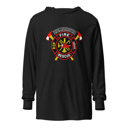 Performance | Hooded Long Sleeve T Shirt | Zumbrota Fire Department | Vanguard Logo