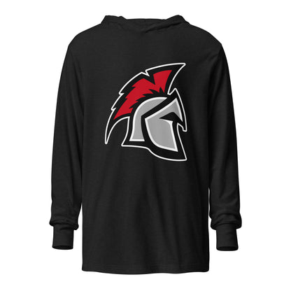 Performance | Hooded Long Sleeve T Shirt | Sanford Spartans | Emblem Logo