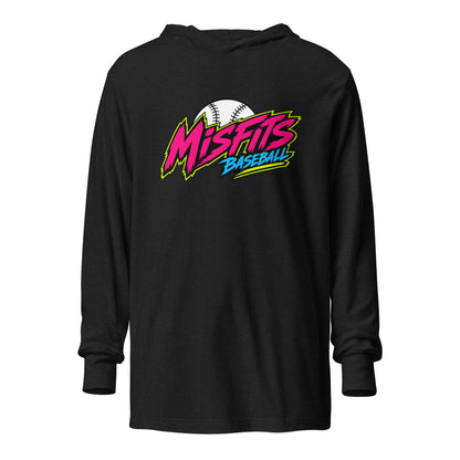 Performance | Hooded Long Sleeve T Shirt | Misfits Baseball | Athletics Logo