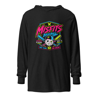 Performance | Hooded Long Sleeve T Shirt | Misfits Baseball | Valor Logo