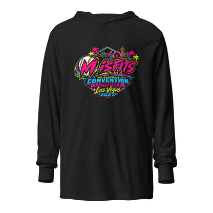 Performance | Hooded Long Sleeve T Shirt | Misfits Baseball | Crest Logo