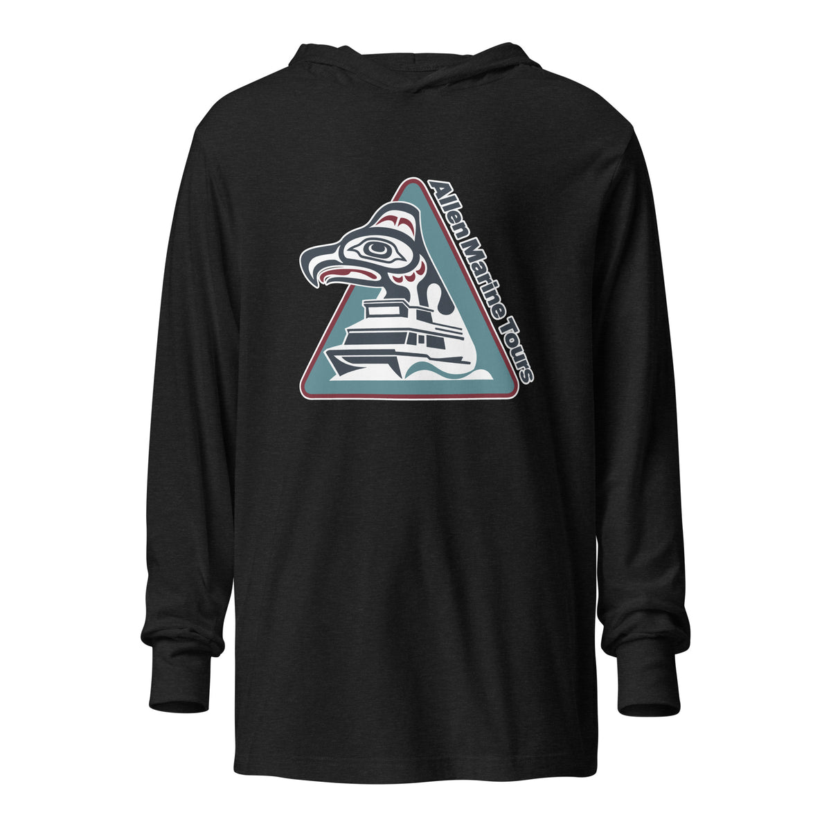 Performance | Hooded Long Sleeve T Shirt | Allen Marine | Crest Logo