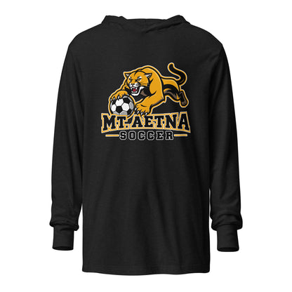 Performance | Hooded Long Sleeve T Shirt | Mt. Aetna Adventist School | Soccer Apex Logo