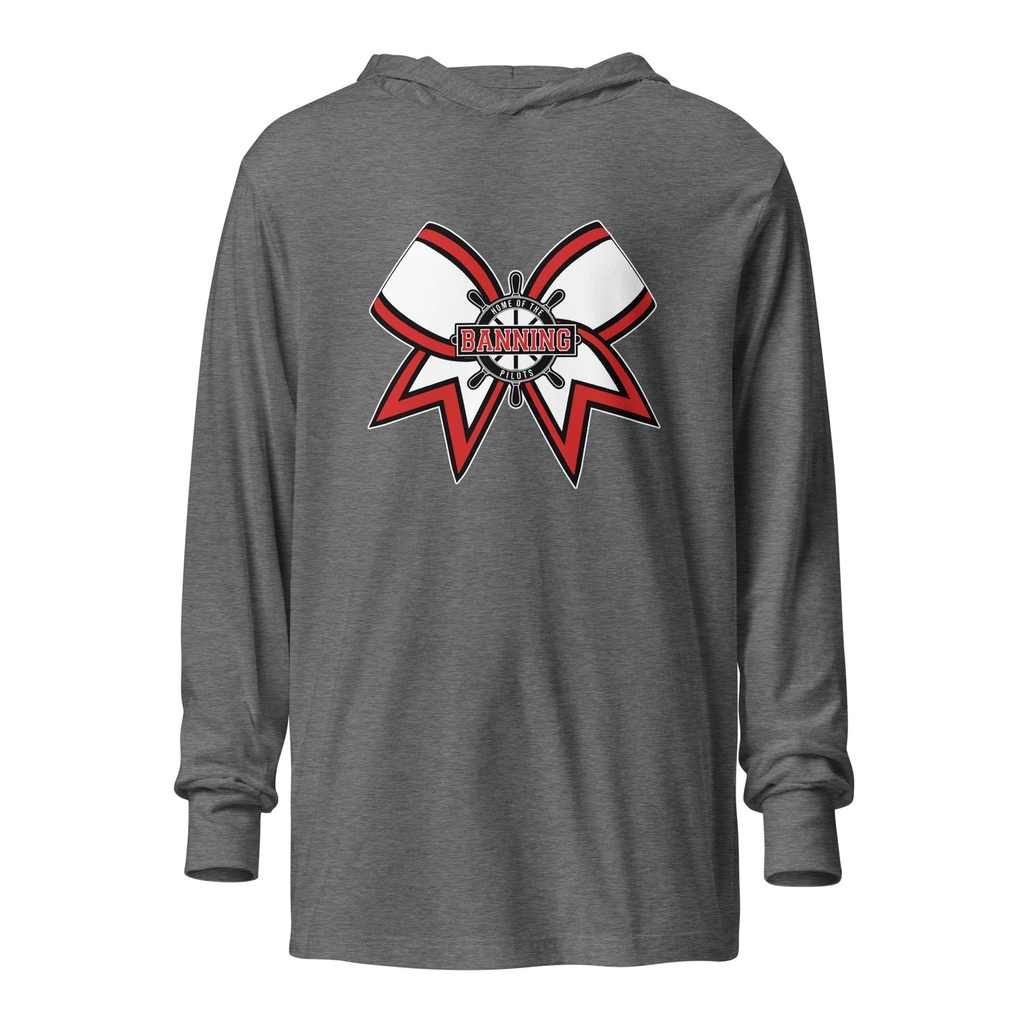 Performance | Hooded Long Sleeve T Shirt | BHS Coed Cheer | Bow Logo