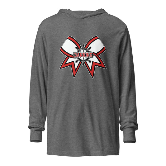 Performance | Hooded Long Sleeve T Shirt | BHS Coed Cheer | Bow Logo