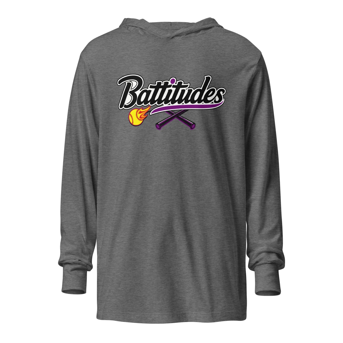 Performance | Hooded Long Sleeve T Shirt | Battitudes | Crest Logo