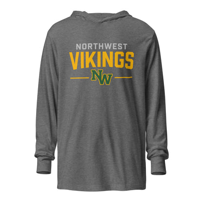 Performance | Hooded Long Sleeve T Shirt | Northwest High School | Vikings Logo
