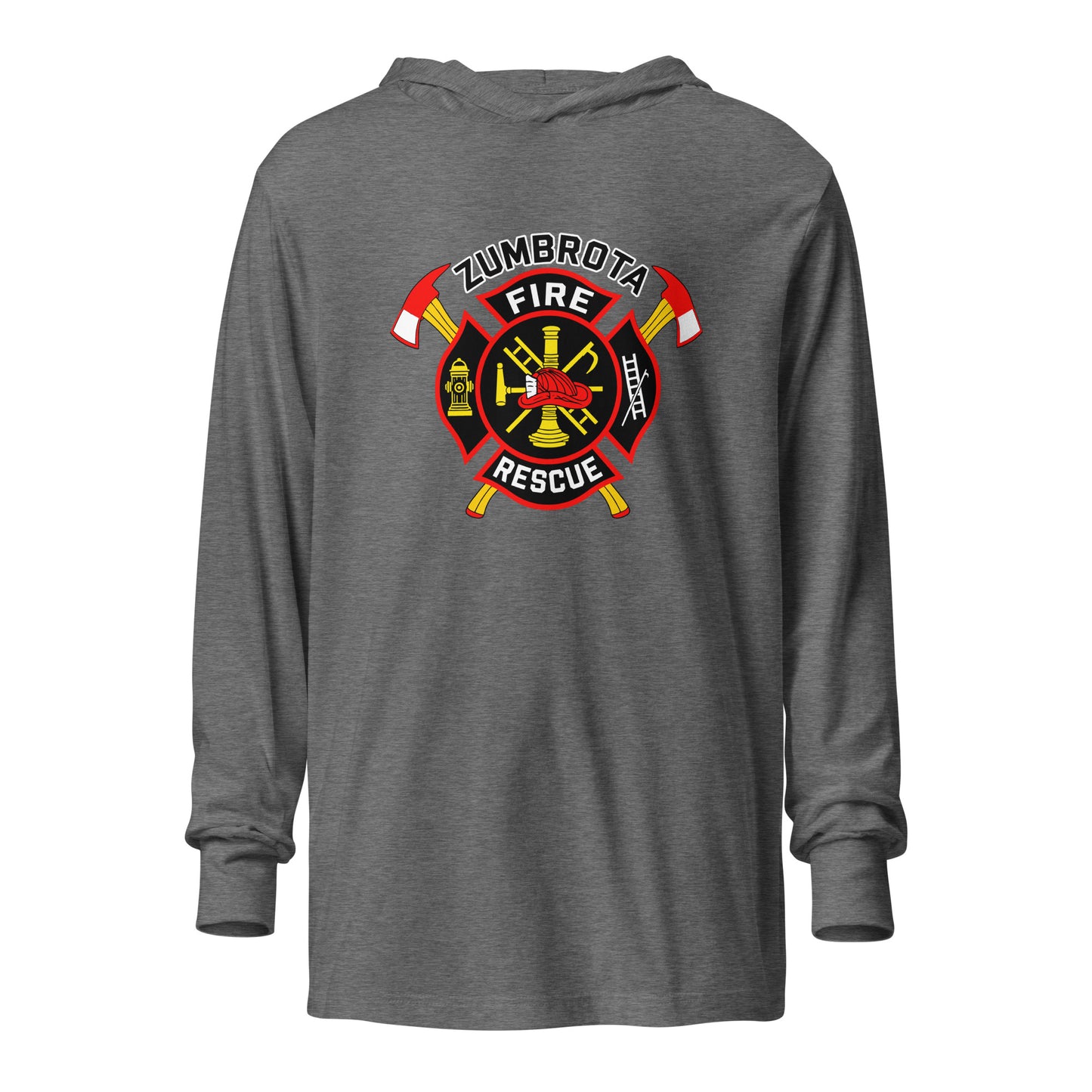 Performance | Hooded Long Sleeve T Shirt | Zumbrota Fire Department | Vanguard Logo