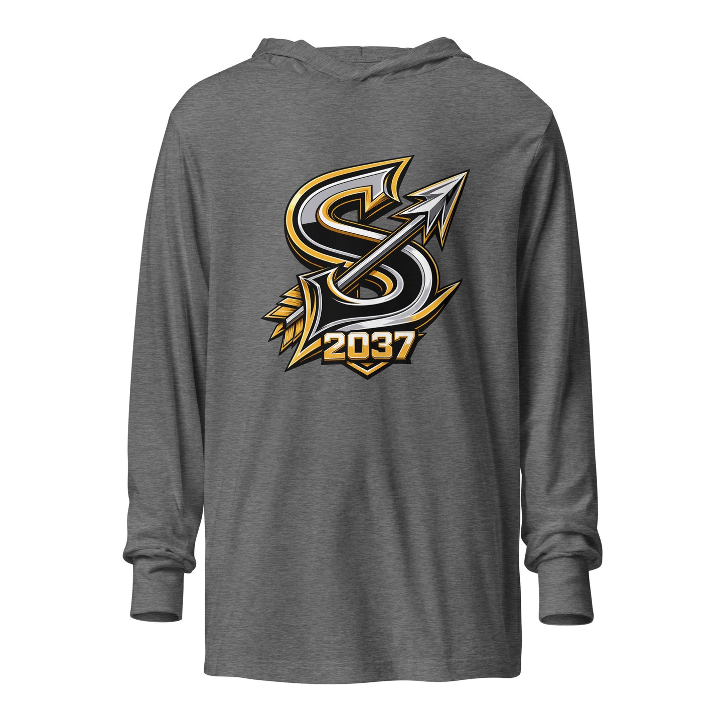 Performance | Hooded Long Sleeve T Shirt | 2037 Sachem Arrows | Arrowhead Crest Logo