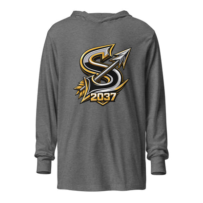Performance | Hooded Long Sleeve T Shirt | 2037 Sachem Arrows | Arrowhead Crest Logo