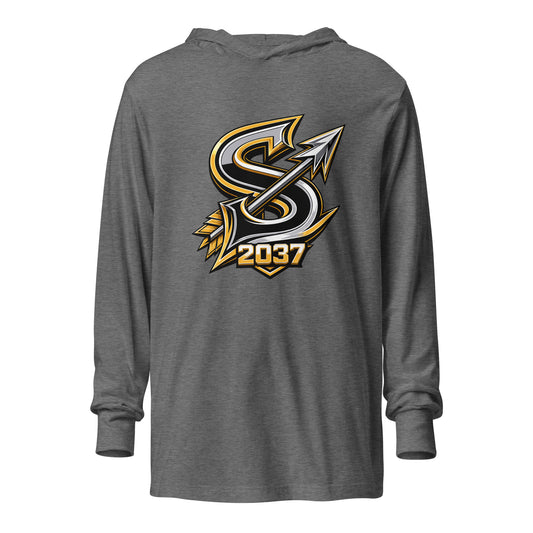 Performance | Hooded Long Sleeve T Shirt | 2037 Sachem Arrows | Arrowhead Crest Logo
