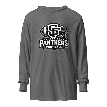 Performance | Hooded Long Sleeve T Shirt | Samuel Fels Football | Emblem Logo