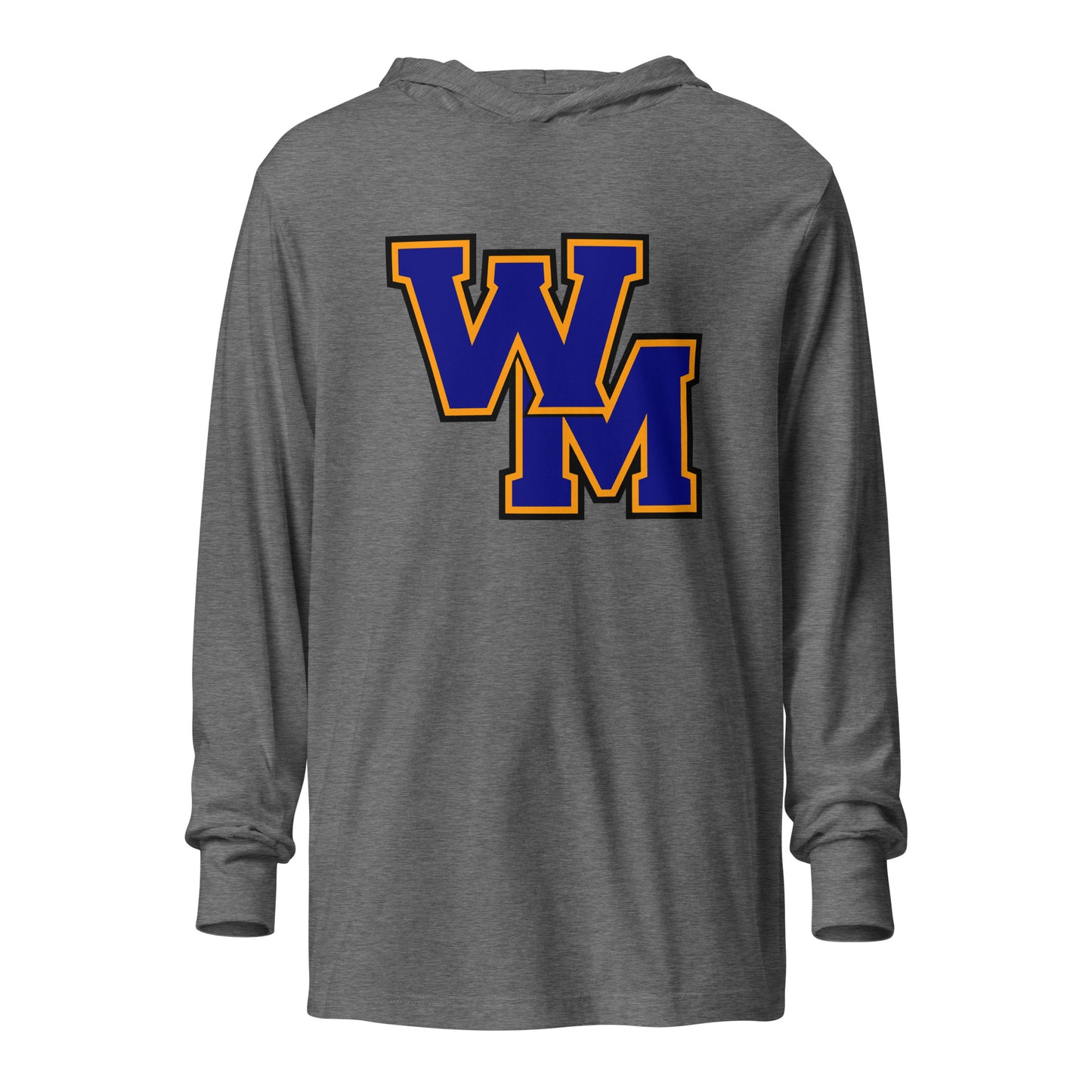 Performance | Hooded Long Sleeve T Shirt | West Memphis Community Christian College Gators | WM-Mark Logo