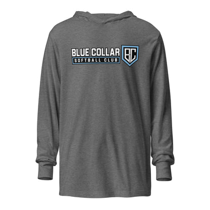 Performance | Hooded Long Sleeve T Shirt | Blue Collar Softball 2034 | Vanguard Logo