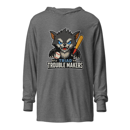 Performance | Hooded Long Sleeve T Shirt | Triad Troublemakers | Mascot Logo